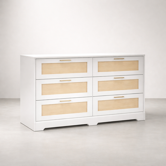 Arden Cane 6-Drawer Dresser