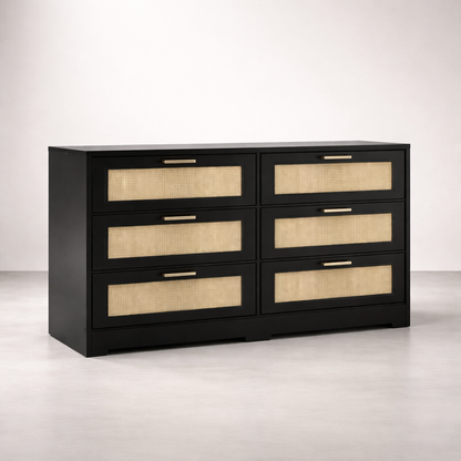 Arden Cane 6-Drawer Dresser