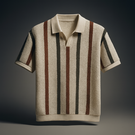 Striped Knit Polo