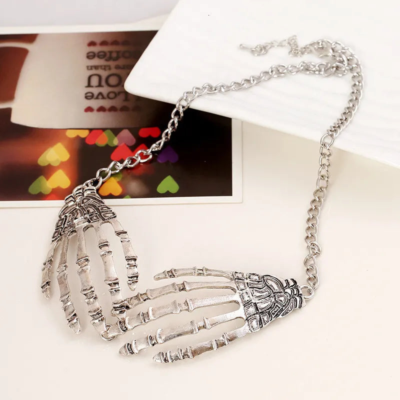 Skeleton Hand Necklace