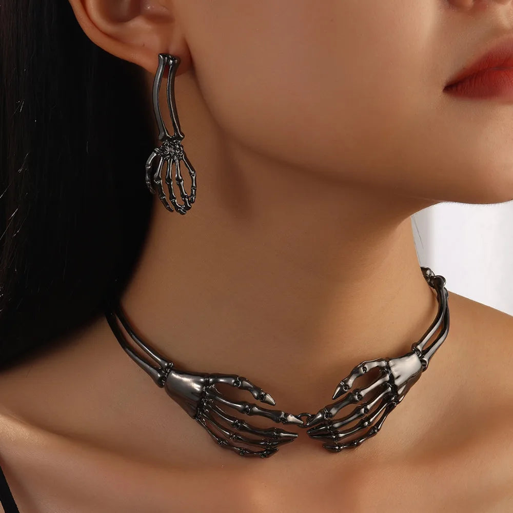 Skeleton Hand Necklace
