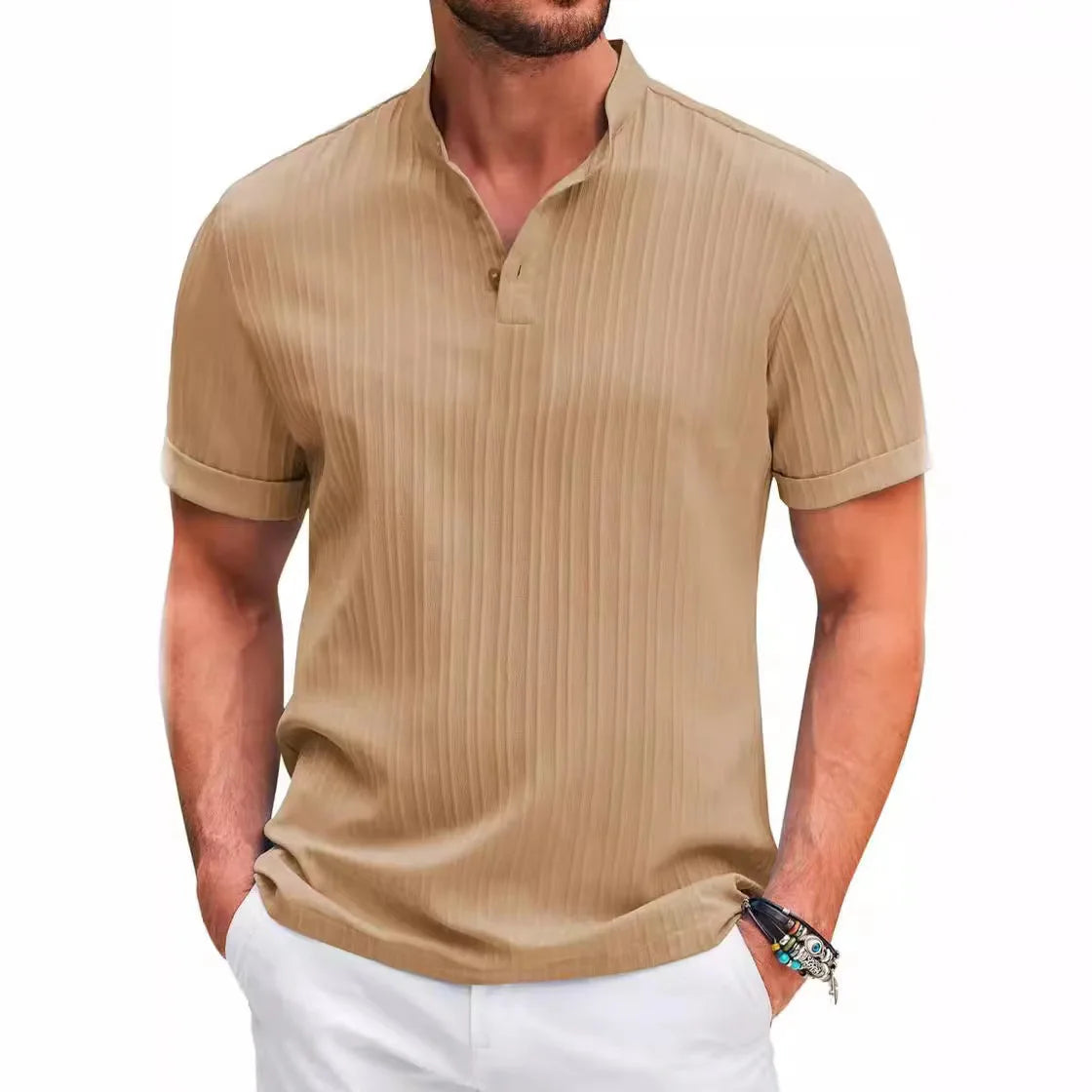 Vintage Cotton-Linen Henley