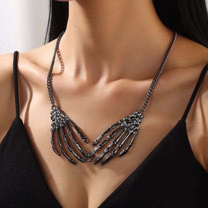 Skeleton Hand Necklace