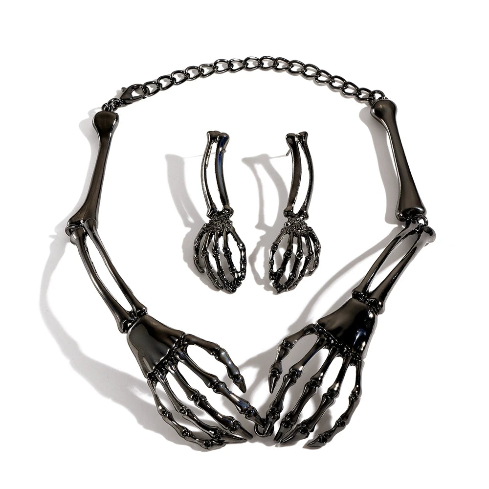 Skeleton Hand Necklace