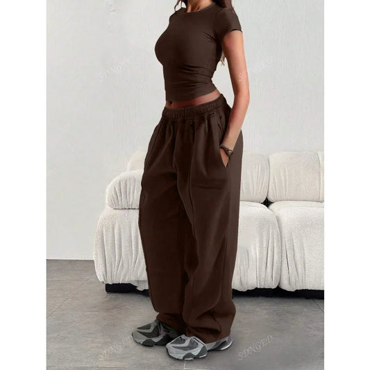 High Waisted Casual Sweatpants