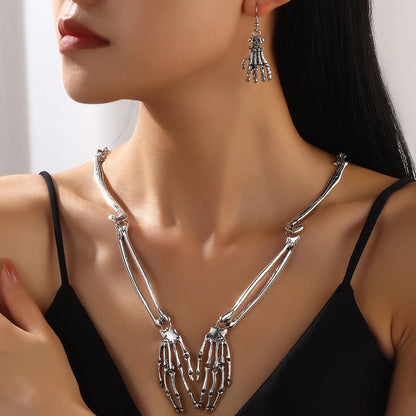Skeleton Hand Necklace