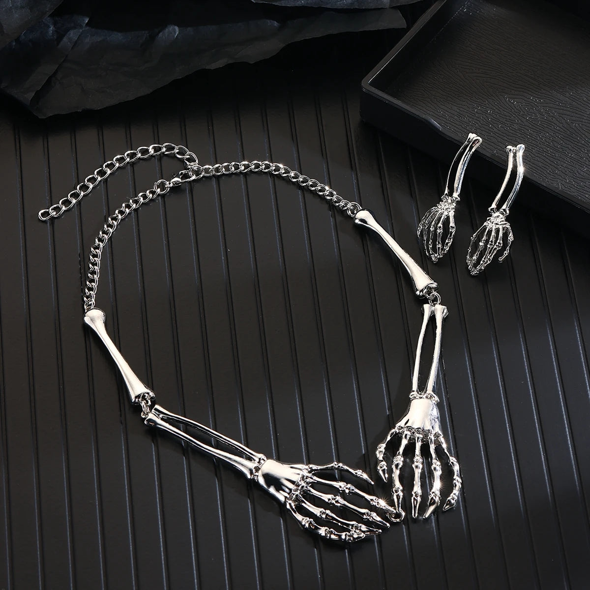 Skeleton Hand Necklace