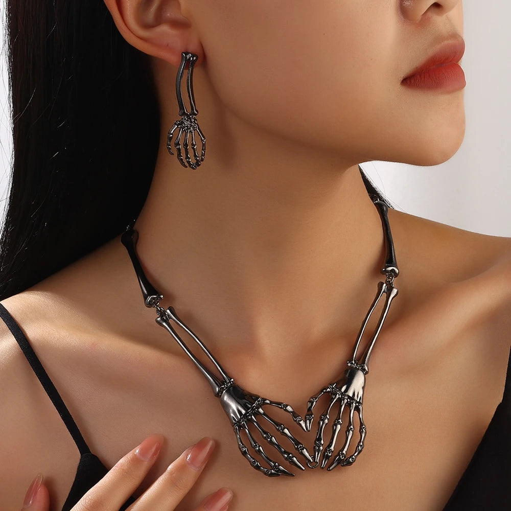 Skeleton Hand Necklace