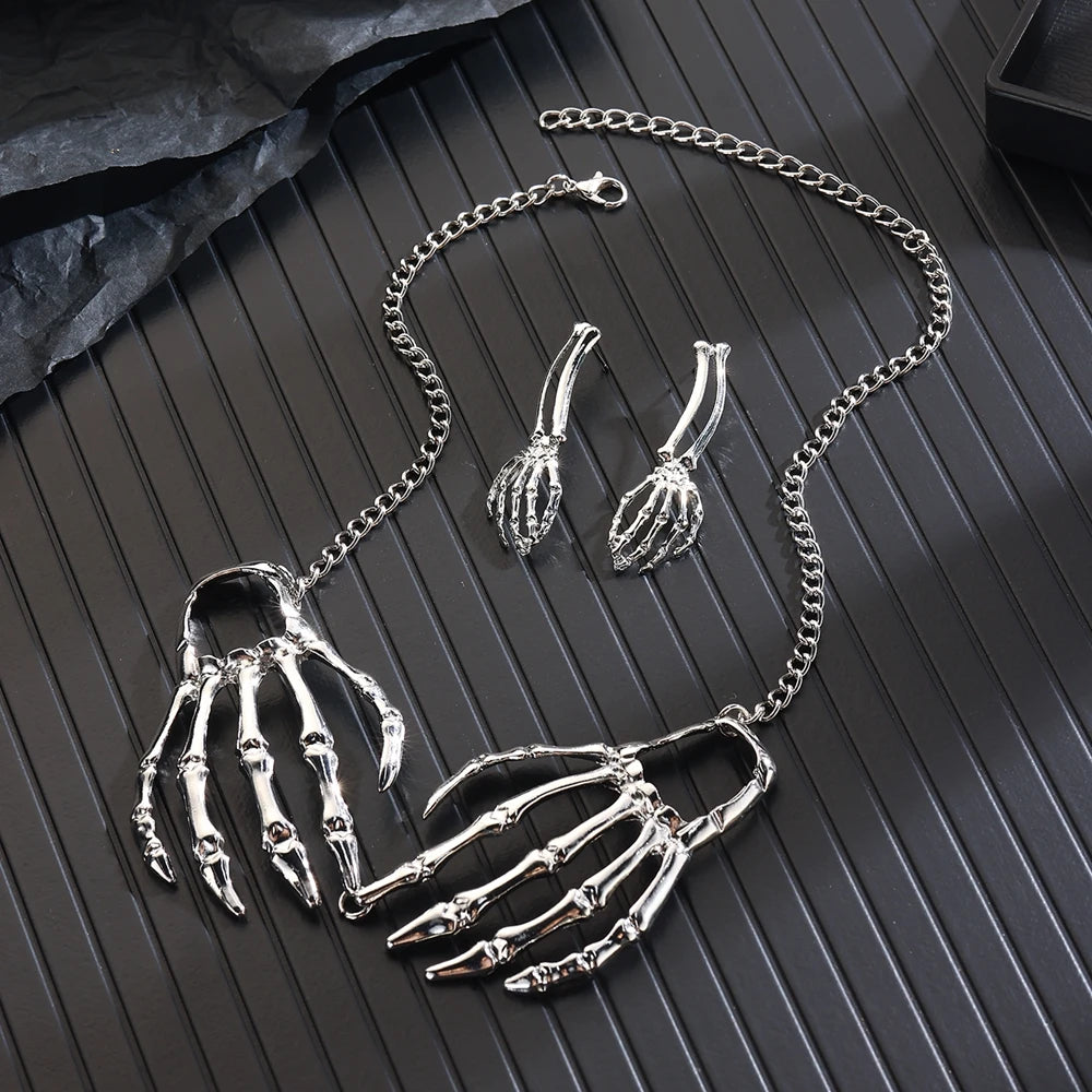 Skeleton Hand Necklace