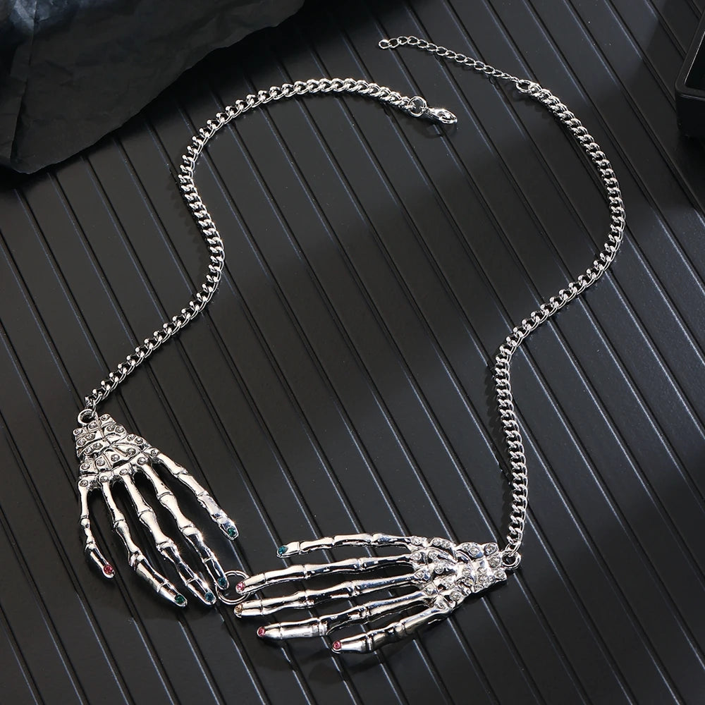 Skeleton Hand Necklace