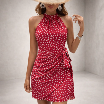 Sleeveless Polka Dot Mini Dress